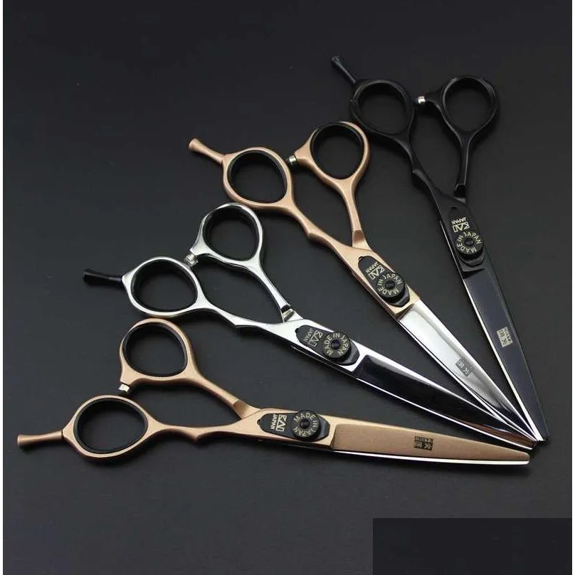 Nożyczki do włosów Nowe przybycie profesjonalne odcinanie fryzjera Kasho GF-60 5,5 cala/6,0 cala 6cr Sier/Black/Rose Golden Drop Produkty dostarczania Oteem