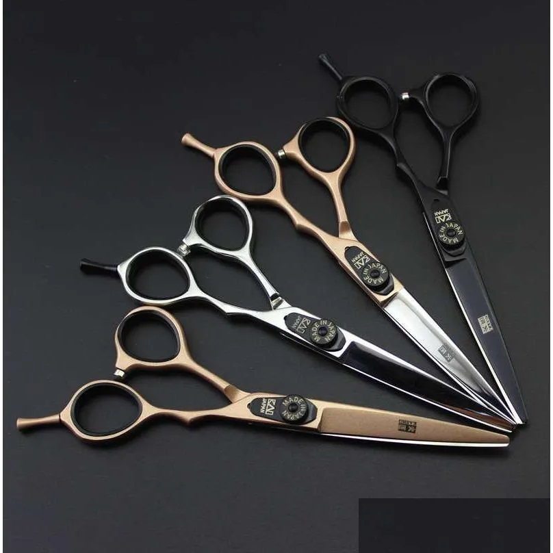 Hårsax Ny ankomst Professionell barberare Cutting Kasho GF-60 5,5 tum/6,0 tum 6cr Sier/Black/Rose Golden Drop Delivery Products Oteem