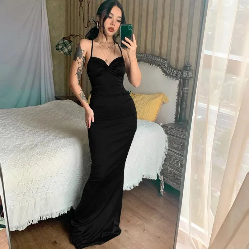 slim fit dress slacks Luisa | Bardot Satin Maxi Dress main image 0