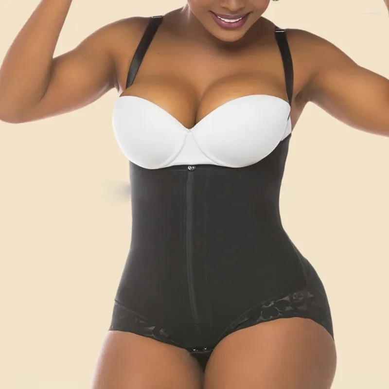 Women's Shapers Open Bust Shapewear For Women Adjustable Strpe Body Shaper Tummy Control Faja Post Recovery Wear Seamless Bodysuit