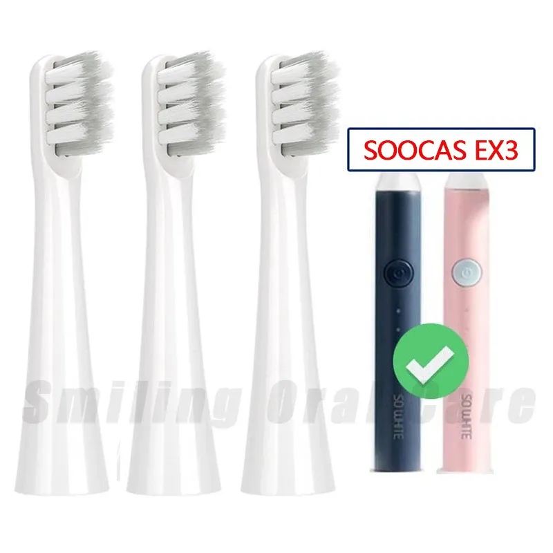 Soocas EX3 Elektrische Zahnbürstenköpfe für so weiß nicht original tiefe Reinigung Ersetzen Sie Pinselkopf 240418
