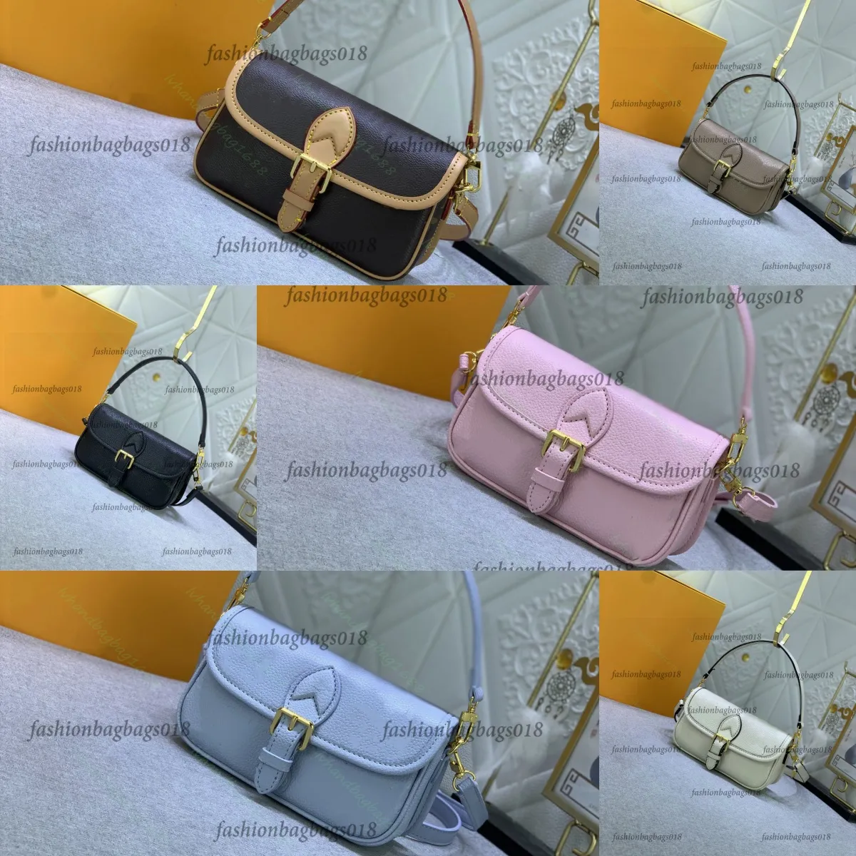 Bolsas de ombro designer de bolsas de couro genuíno Bolsas de crossbody m83300 mulheres embreagem bolsas de baguete em relevo