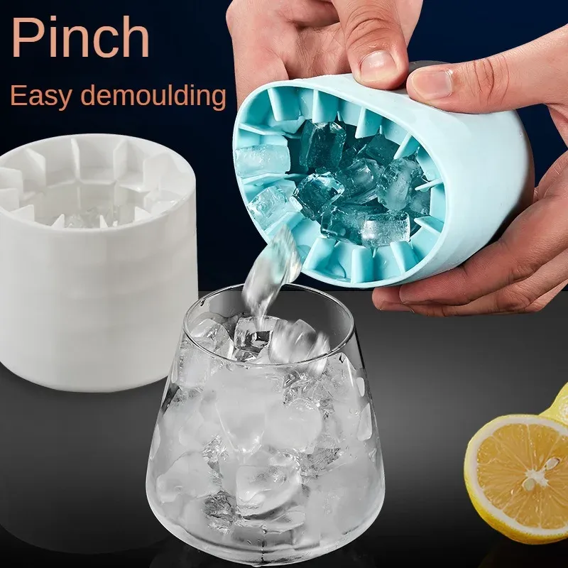 Verktyg Ice Bucket Cup Mold Ice Kuber Tray Food Grade snabbt frys Silikon Ice Maker Creative Design Ice Bucket Whisky Beer Maker