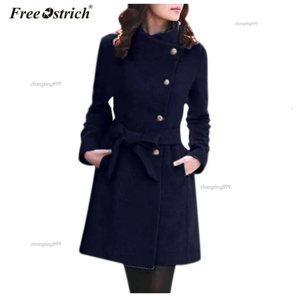 Womens Long Wool Blend Coat Winter Slim Warm A-Line Button Closure with  Detachable Hat from Dhgate Women's Wool & Blends