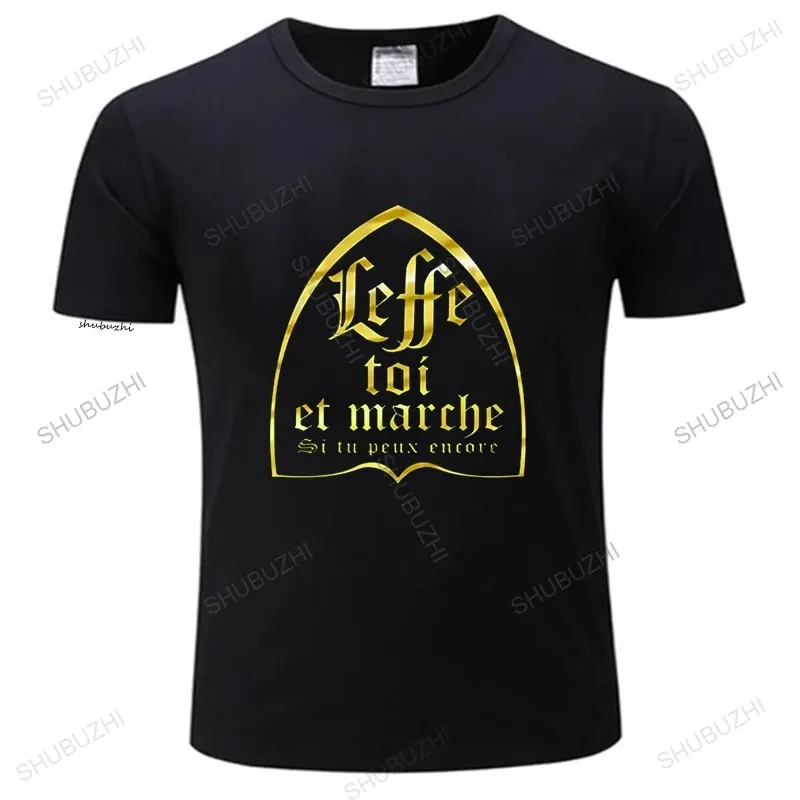 Shirts Leffeyourself and Walk If You Still Can Tshirt French Text Humor Beer Alcohol Drinking Lovers Eu Size T Shirt