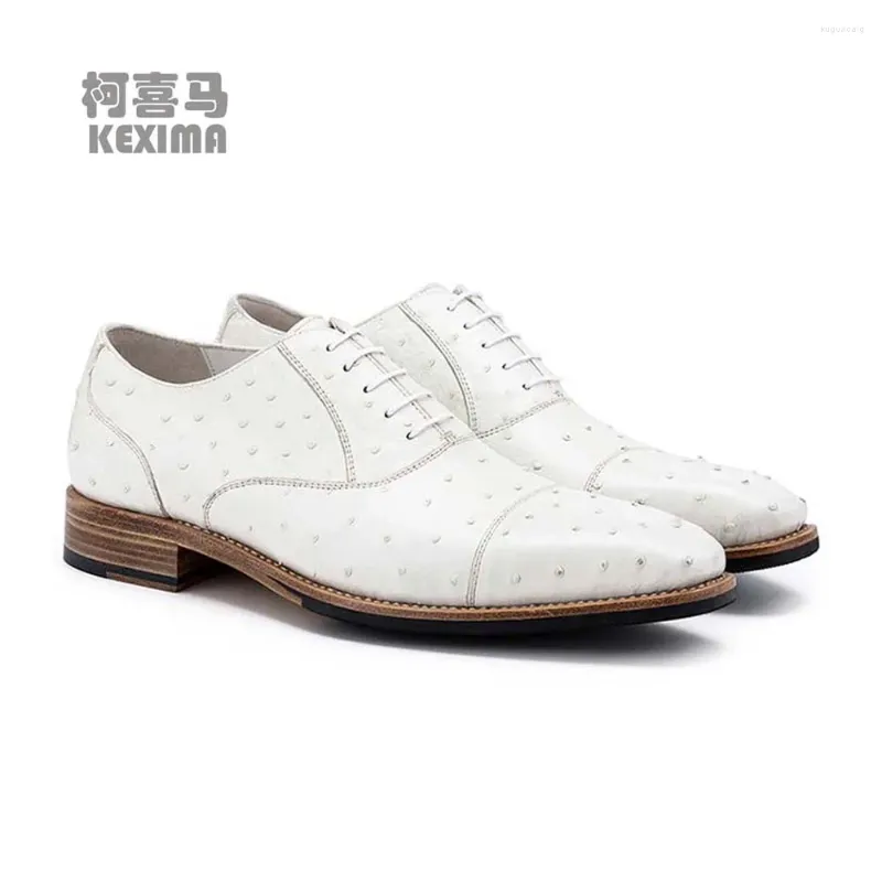 Sapatos de vestido leimanxiniu arrival homens masculino couro formal de avestruz para