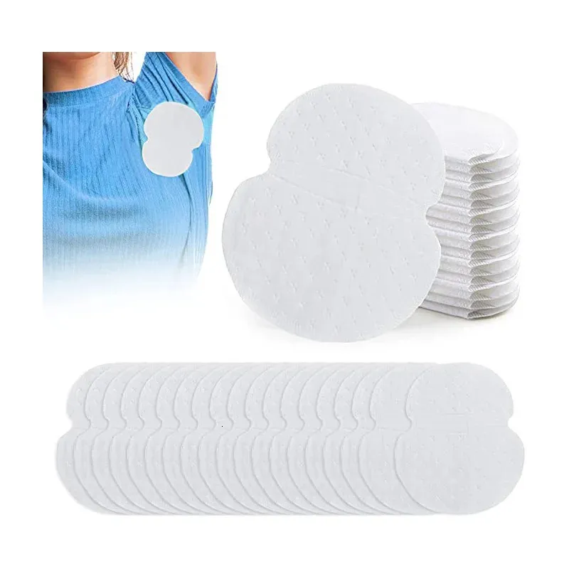 50pcsset a la altura de axila ropa de vestir de la ropa de sudor de desodorante de la axila almohadillas absorbentes de sudor desodorante para mujeres 240426