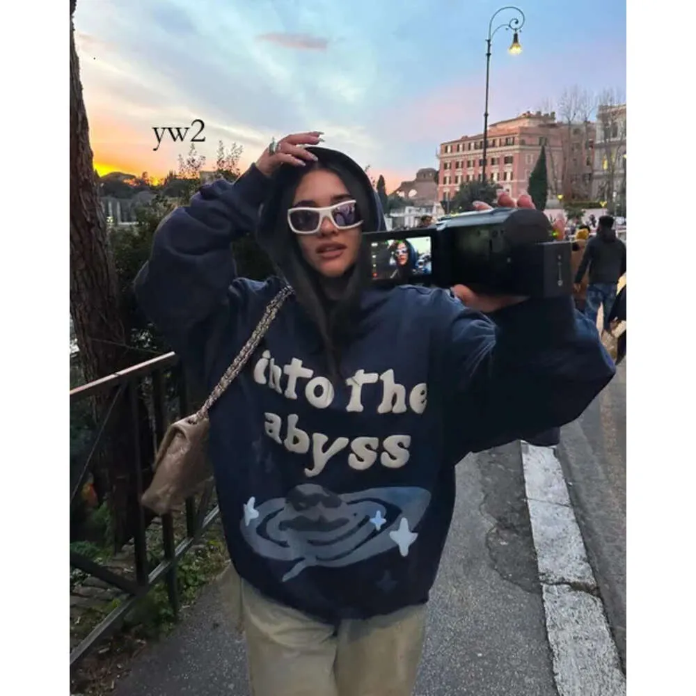 Erkek Hoodies Sweatshirts America Moda Erkekler Kadın Kırık Gezegen 3d Baskı Gevşek Goodie Retro Anime Kazak Y2K Harajuku Sweatshirt 3371