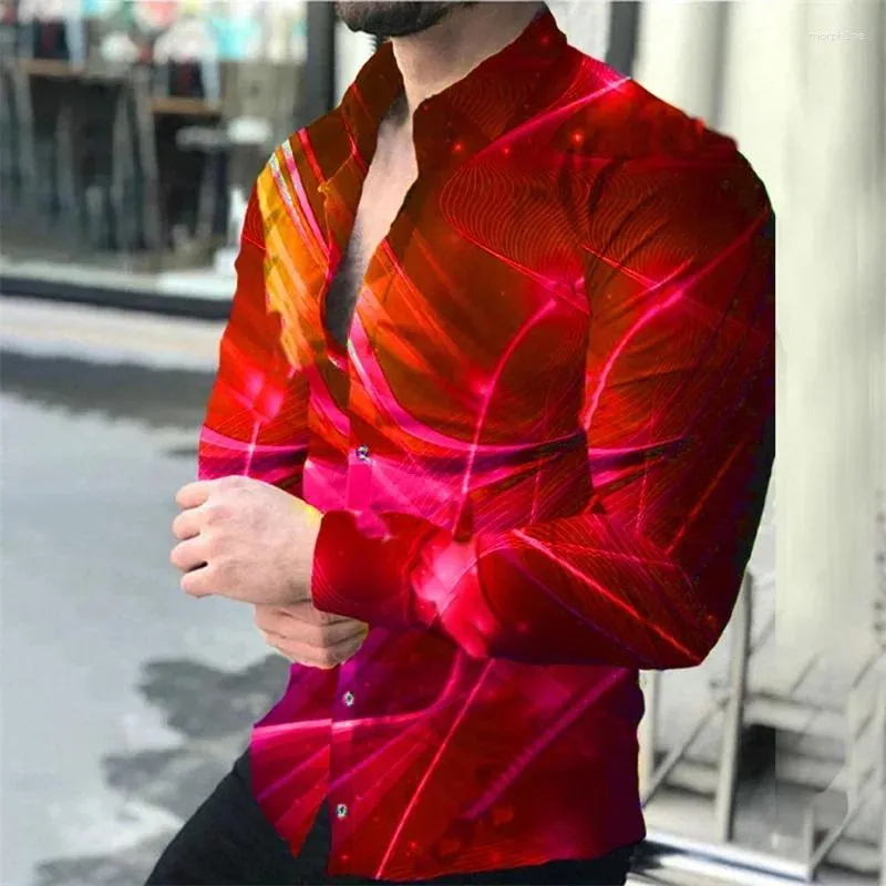 Men's Dress Shirts Shirt Fashion Luxury Party Pink Red Blue HD Pattern Designer Design 2024 Style Soft Comfortable Plus Size