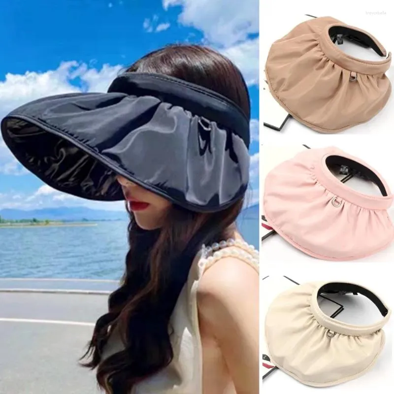 Bérets Sunshade Hat UV Protection Dual-Upose Femme's Pliable Band Fashionable Minimalist Soleil