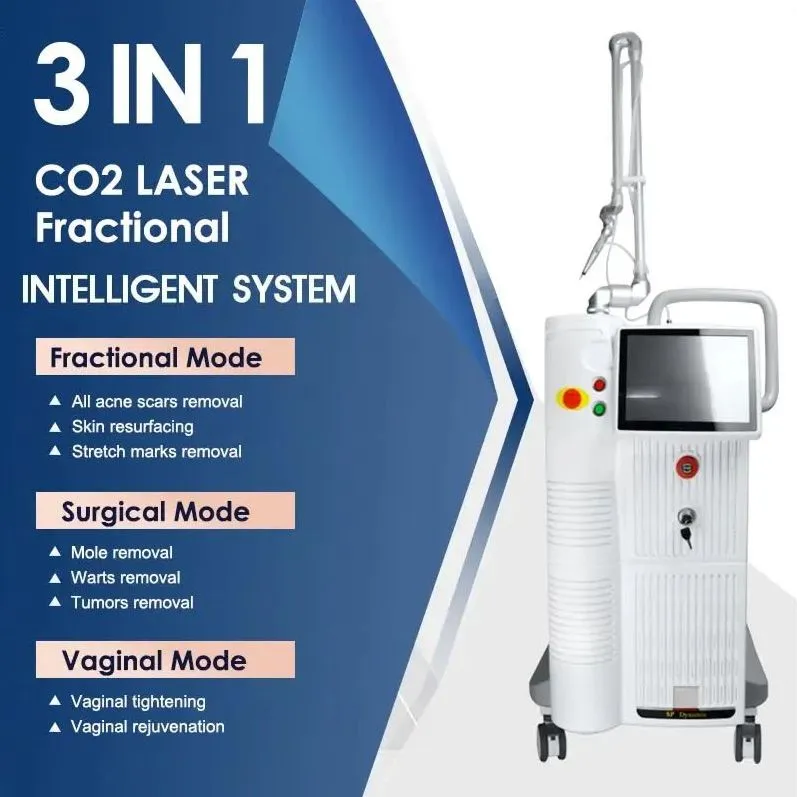 Beste Qualität HF CO2 BRACTIONAL LASERLASERNETZUGFREIDUNG RESURFACKING VON JUVENATION ACNE NARTE Wrinkelnentfernung CO2 Lasermaschine