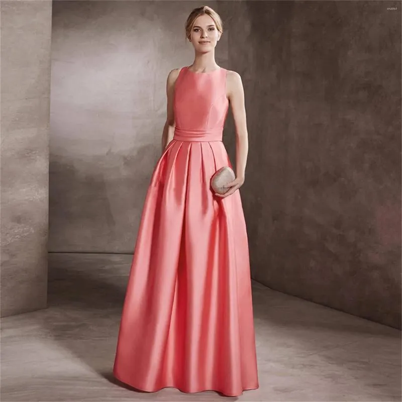 Partykleider leichte elegante für Frauen 2024 Pink Gala Kleid formelle Anlässe besonderer Ereignisse Rückenless Crosscl-678
