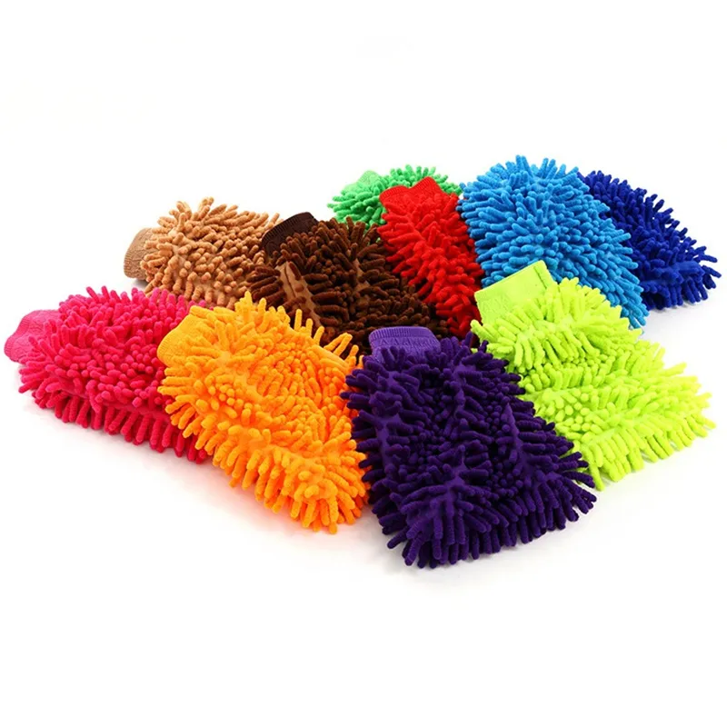 Chenille Wash Car Очистить перчатки автомобиль Auto Clean Glove Home Duster красочная стиральная ткань