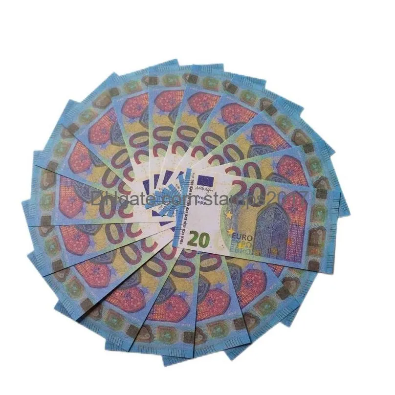 Andere feestelijke feestartikelen Groothandel prop geld Kopie 10 20 50 100 200 500 Fake Notes Faux Billet Euro Play Collection Gifts 100