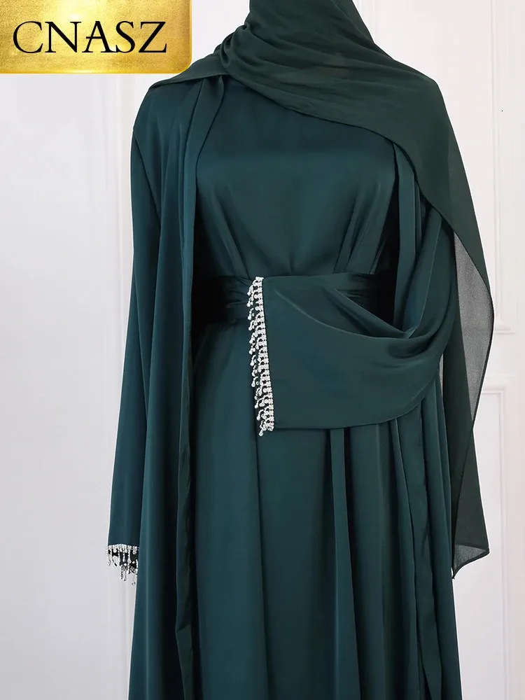 イスラム教徒セットボタン付きエレガントなアバヤアフリカンブラックドレス