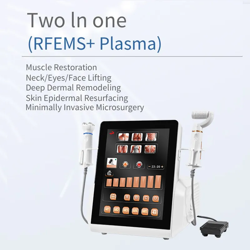 Профессиональная двух в одном рабочем столе RF EMS Plasma Beauty Machine Plasma Pen