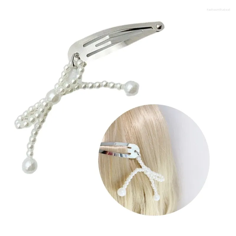 Haarclips 1pc/2pcs Perle Anhänger Clip Summer Frühling Metallic Kopfbedeckungen für Frauen Mädchen Nehmen Sie ein Einkaufsreisen Haarnadel
