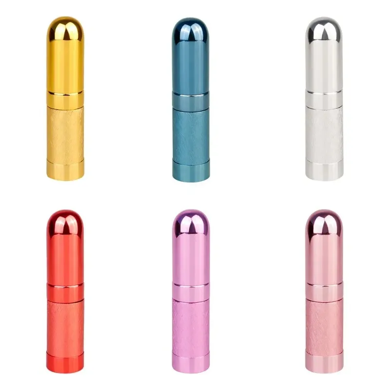 1pcs 6ml Bullet Bulk Perfume Bottle Spray Aluminum Tube Empty Bottle Cosmetic Portable Small Bottle Glass Liner