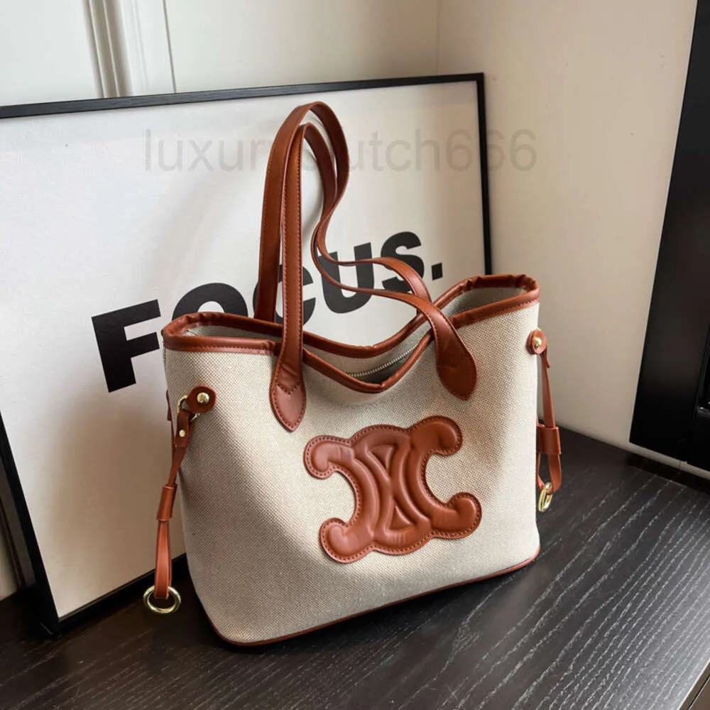 dames handtassen ce bucket messenger tas ontwerper cel canvas split lederen emmer tas cowhide heeft een mooie capaciteit contrast kleur grote capaciteit tas voor vrouwen ilmv