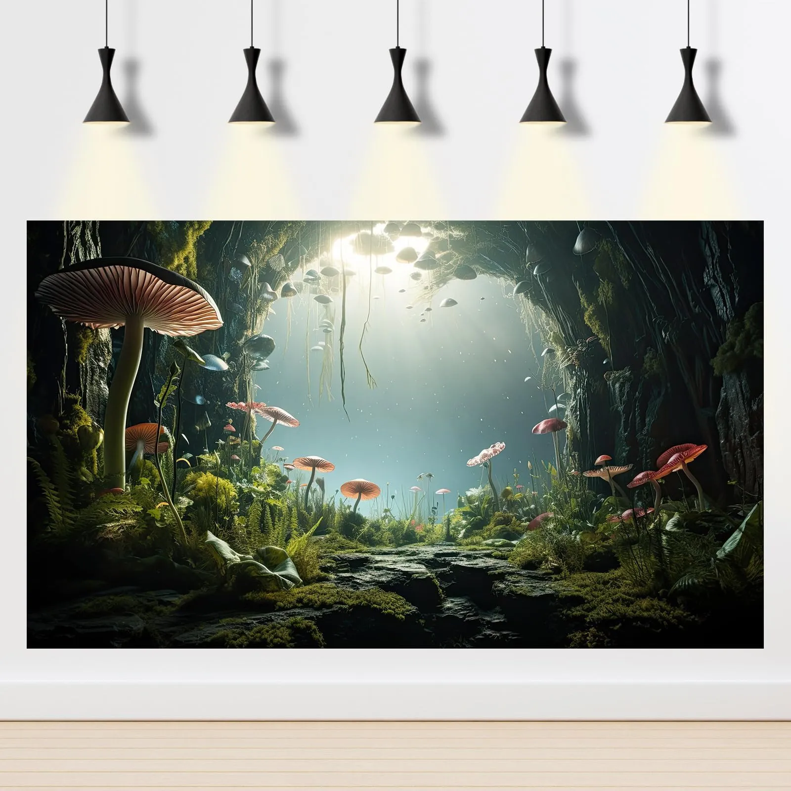 Moss Wall Aquarium Background Poster - PVC Fish Tank Decor For All Water Types