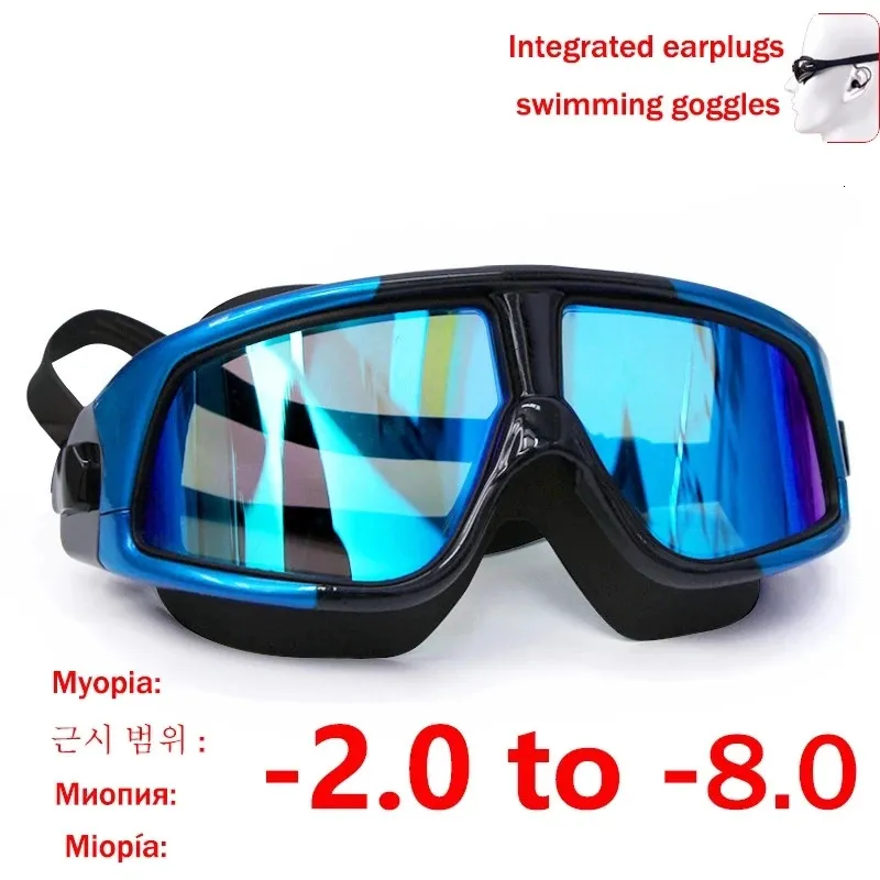 Swimming Goggles Nearsighted Swim Goggles Anti Fog UV Prescription Swim Goggles Myopia Swimming Glasses 240426