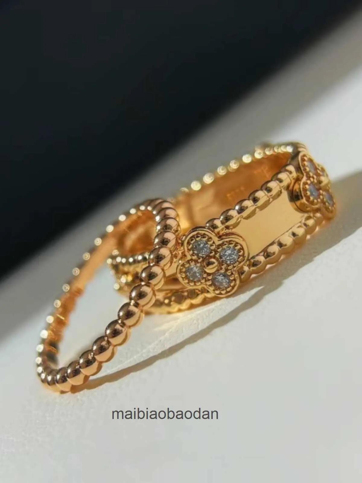 Projektant luksusowy pierścień biżuterii vancllf seksowne pikantne pary dziewczyny z kalejdoskopem szerokie i wąskie wydanie pełne diament