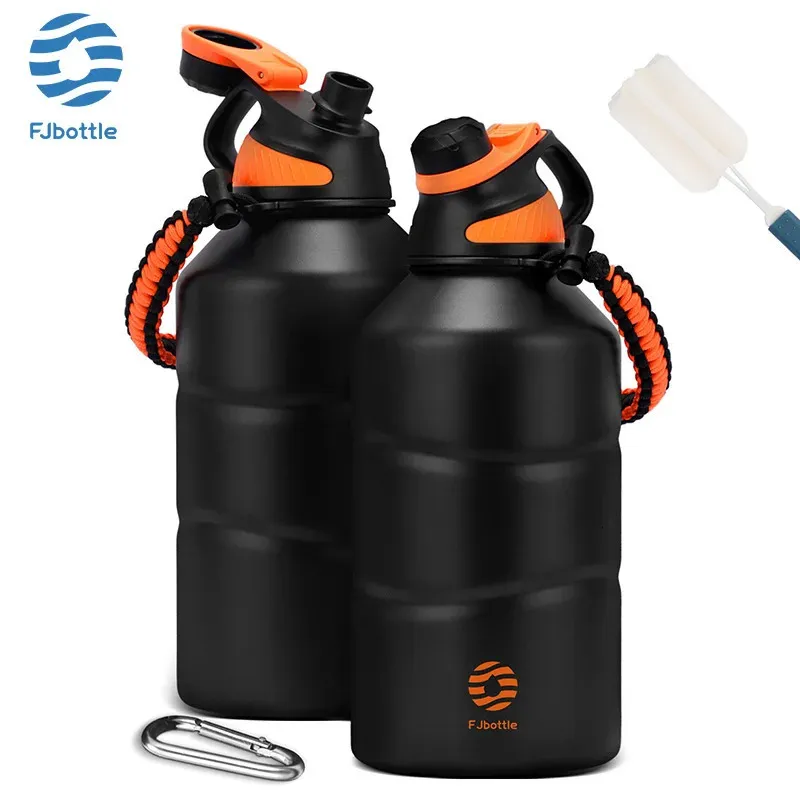 Feijian Thermos Bottle 19L grande capacité en acier inoxydable Eau thermique froide et flacon à vide avec corde gymnase 240415