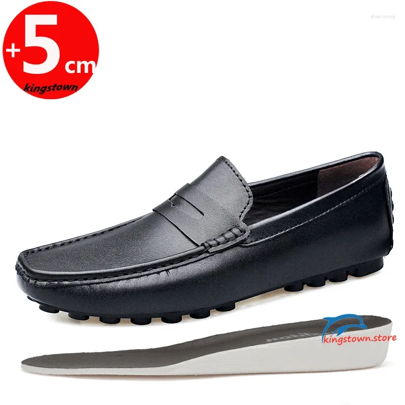 Casual Shoes Loafers Men Elevator Chunky Sneakers Sports Heel Lift Height Increase Soles 5cm Taller Leisure