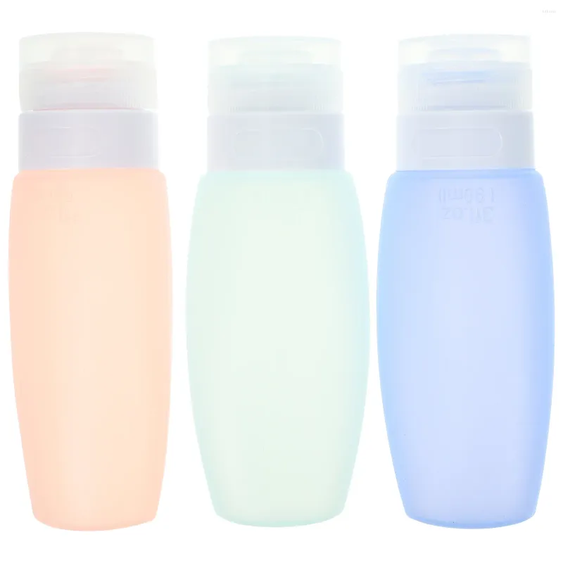 Opslagflessen 3 stD's siliconen conditioner haarreis fles shampoo containers maat toiletartikelen lotion draagbaar