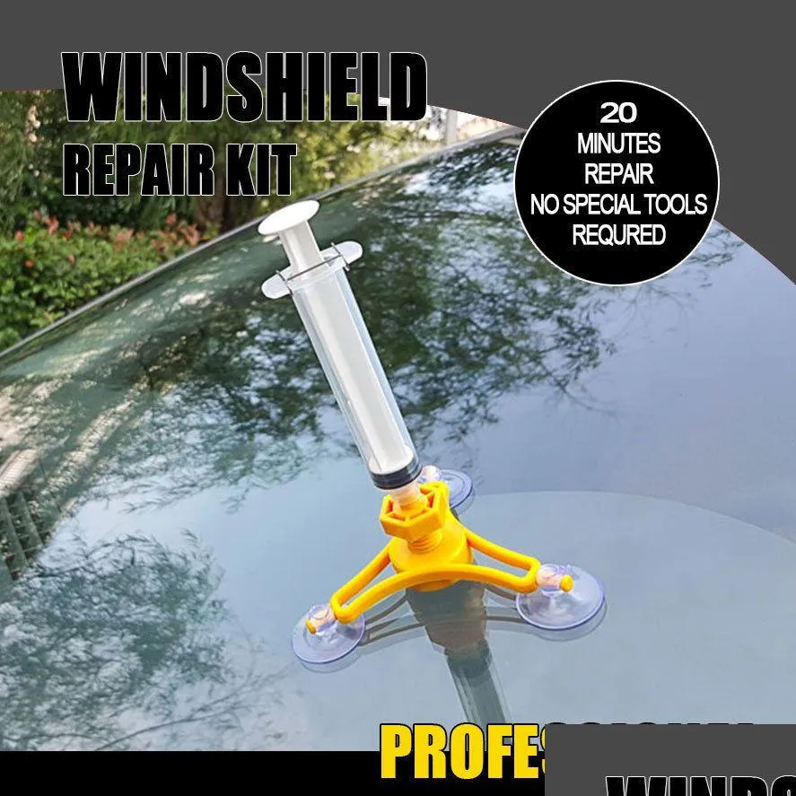 Automotive Repair Kits 1Set Car Windshield Tools Diy Window Repairing Kit Glass Windsn Tool Set For Crack Accessories Hha52 Drop Deliv Ot5Jh