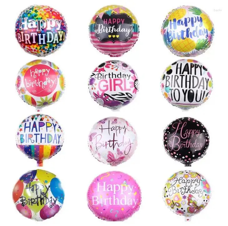 Party Decoratie Hoogwaardige 18inch Happy Birthday Ballon Aluminium Foly Ballonnen Helium Mylar Balls For Toys SN2980