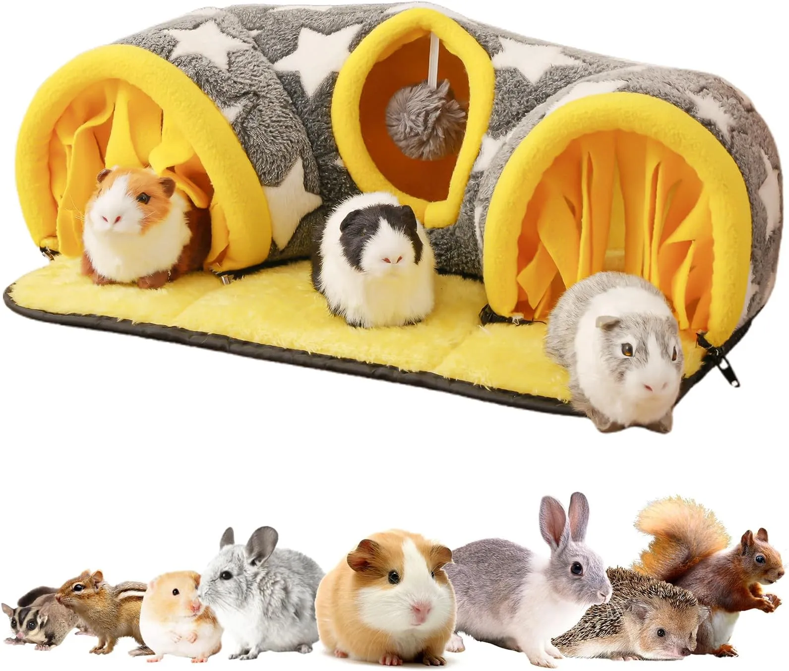 Gallery Detail: Cozy Hideaway Tunnel For Small Animals Plush Bed Play Tube