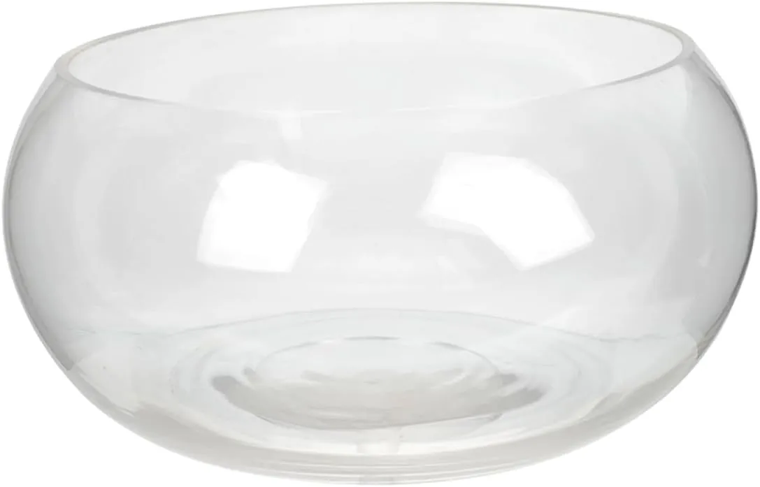 Round Glass Fish Tank & Flower Pot Combo - Small Aquarium Terrarium ...