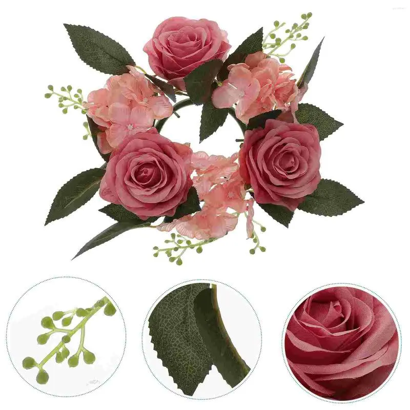 Fleurs décoratives chandelle artificielle guirlande table de table de couronne de couronnes couronnes fleur décoration de mariage Anthurium Silk Miss Eucalyptus