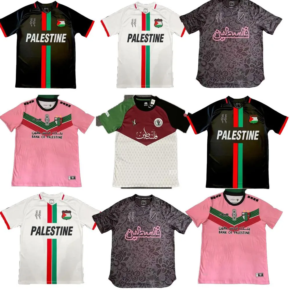 2024 2025 Palestyna piłkarska koszulka domowa na wyjeździe Black White 23 24 25 CD Palestino Niestandardowy numer Numer Numer piłkarski