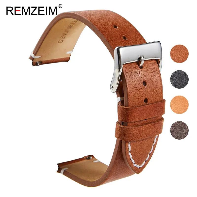 Телячья кожа подлинные кожаные часы Quick Release watch полоса 18 мм 20 мм 22 -мм 24 -мм умные часы для ремесленников Accessories 240417