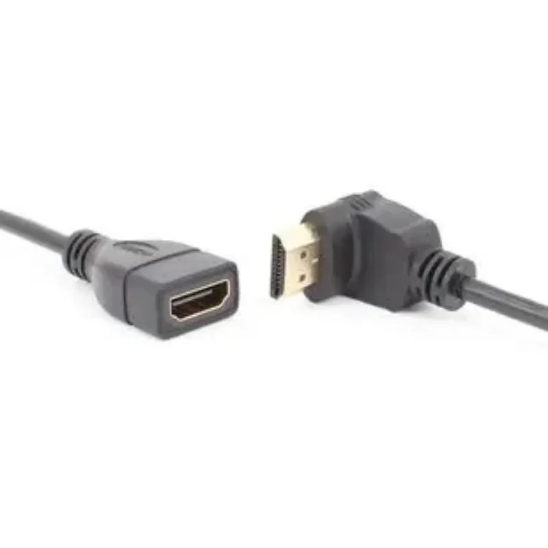 Side Elbow Displayport Large Dp Male To Female Extension Wire Plug, Gold-plated 90 Degree Display High-definition Connector