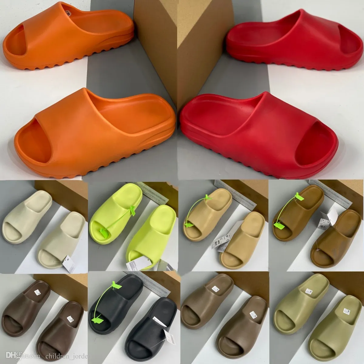 Designer Slides tofflor CLOGS Sandaler Slipper Skor Onyx Pure Ocher Bone Harts Sand för Mens Women Sandalias Summer Leather Slide Gummi Beach Shoe Shoe Shoe