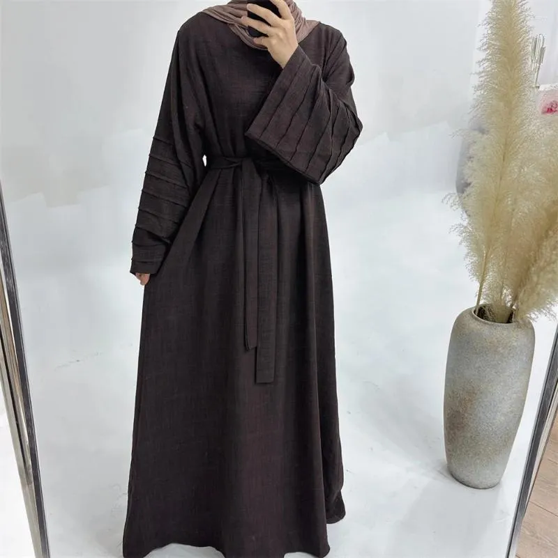 Этническая одежда Дубай Эйд Мубарак Джеллаба Абаяс Женщины Мусульманские макси -платье Турция Кафтан Рамадан Исламский арабский халат Абая.