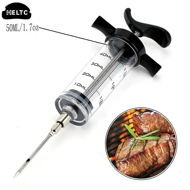 UTANSILS 1SET SPICE SPRYINGE MARINADE INJECTOR SKAVER SPRIKA Matlagning Kött Fjäderfä Turkiet Kyckling Köksredskap Tillbehör BBQ Tool