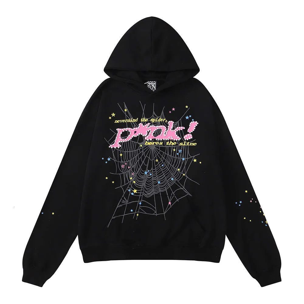 SP der Pink Fashion Street High Weight Loose Men e Mulheres Hoodie Conjunto de Hoodie