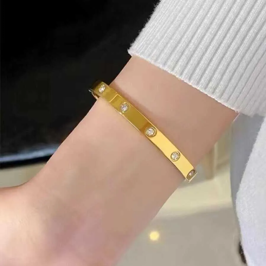 Uso diário de pulseiras de alto brilho moda casal jóias de luxo de luxo ten tendência de pulseira de diamante com pulseiras originais de Carrtiraa