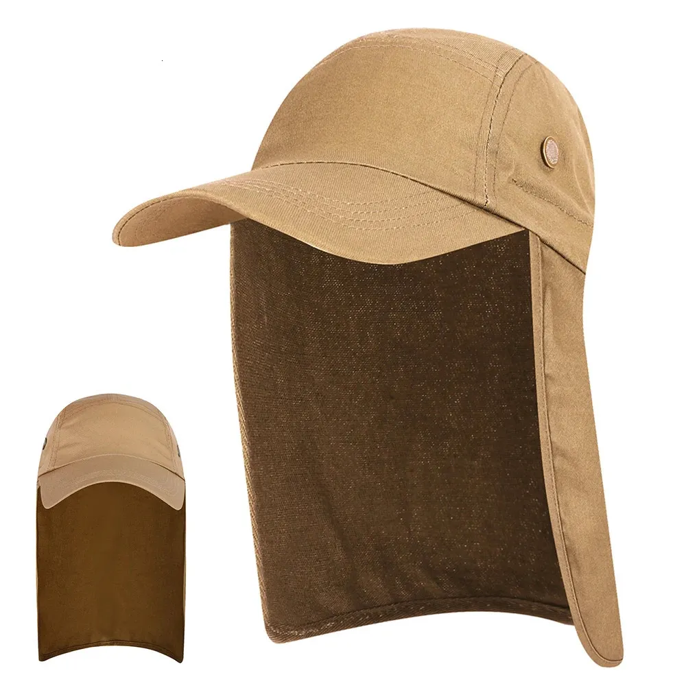 Chapeaux de chapeaux de soleil chapeaux à 360 degrés UV Protection UV Chapeau de soleil Summer Femme Visor Sun Cap pliant Pliant Face Casque Chapeau de tête pour la pêche 240426