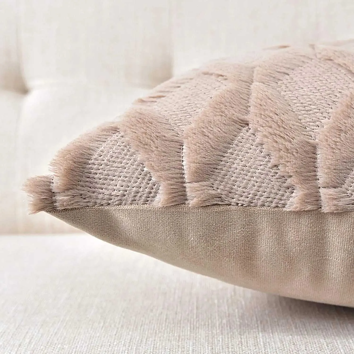 Poduszka/dekoracyjna miękka pluszowa, krótka poduszka skórzana różowa S Case 45x45 cm Okładka na sofę do sypialni wystrój domu