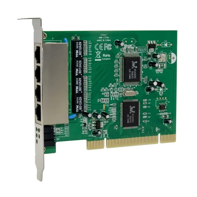 Hinges RTL8305 + 8100CL THIPSET PCI Fourport Network Carte 4 RJ45 Slot Ethernet Server Adapter Network Switch Network Card pour le bureau PC