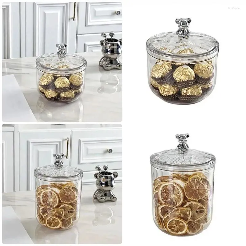 Bouteilles de rangement 1PCS JAR Scellé de grande capacité avec poignée ours noix de céréales Assaisonnement de thé à thé