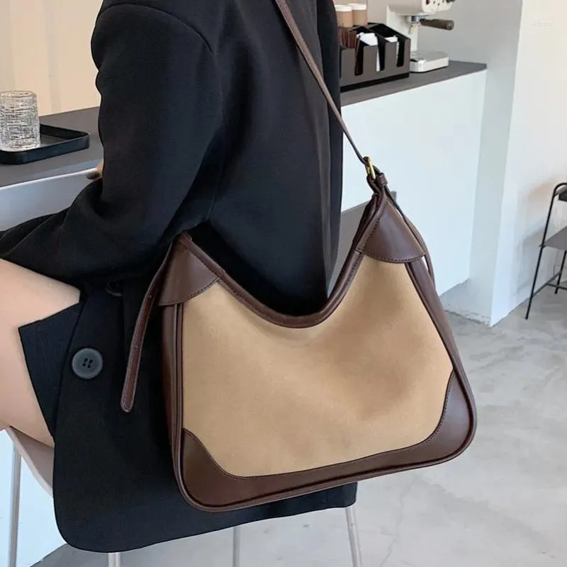 Sac pour femmes sacs Patchwork Scrub Pu Leather Crossbody for Female 2024 Tendance Brand Dames Handsbags Luxury Hand