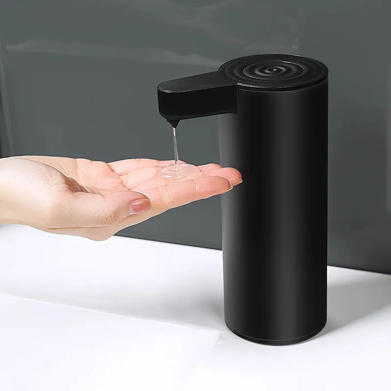 Svart sensor icke-kontakt flytande tvåldispenser för kök automatiskt tvätthand maskin tvättmaskin schampo tvättmedel dispenser 240419