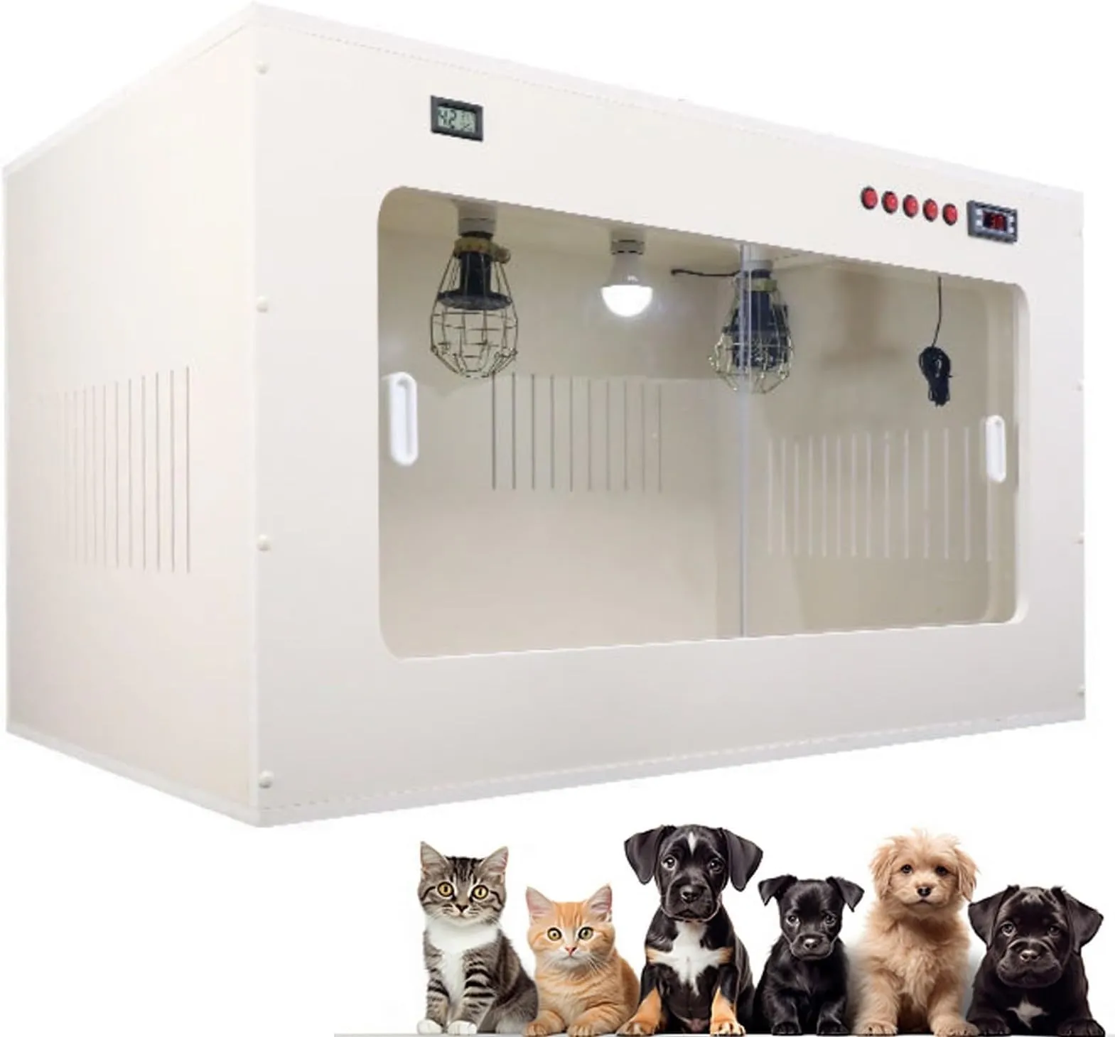 Large Puppy Incubator - Heated Pet Brooder for Newborn Puppies ...