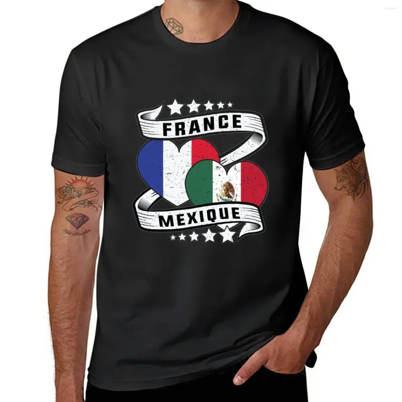 Tobs de débardeur pour hommes chemises mexicaines françaises à moitié - France Mexique T-shirt Plaine pour un garçon pour hommes